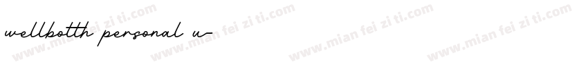 wellbotth personal u字体转换